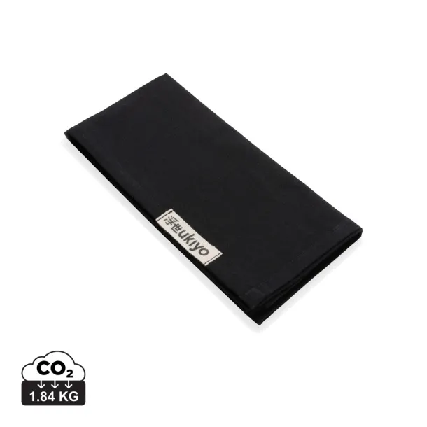 Ukiyo Aware™ 180gr rcotton table napkins 4pcs set - Ukiyo Black