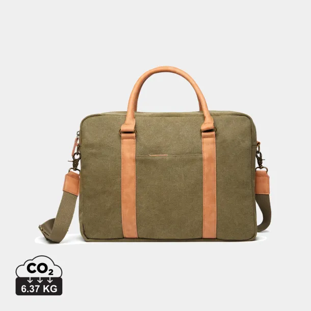  VINGA Bosler platnena torba za laptop, 16" - Vinga Zelena