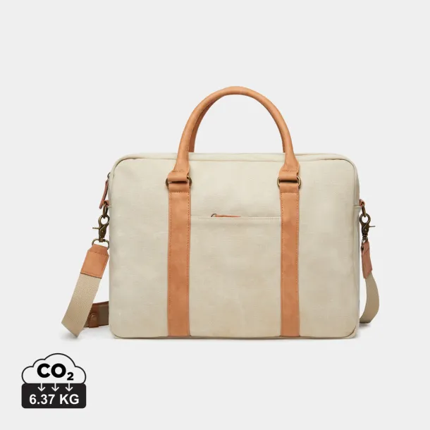  VINGA Bosler platnena torba za laptop, 16" - Vinga beige