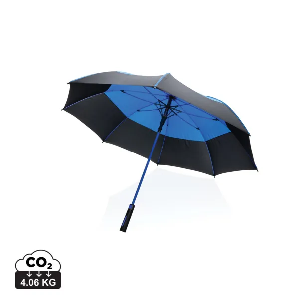  27" Impact AWARE™ RPET auto open stormproof umbrella - XD Collection Blue