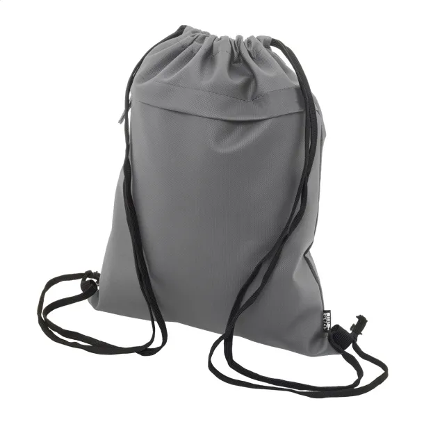 Pudrow RPET drawstring bag Grey