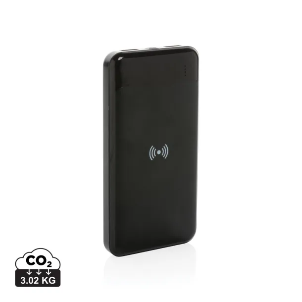  RCS standard recycled plastic wireless powerbank - XD Collection Black
