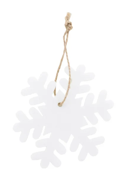 Joulox RPET Christmas tree ornament, snowflake White