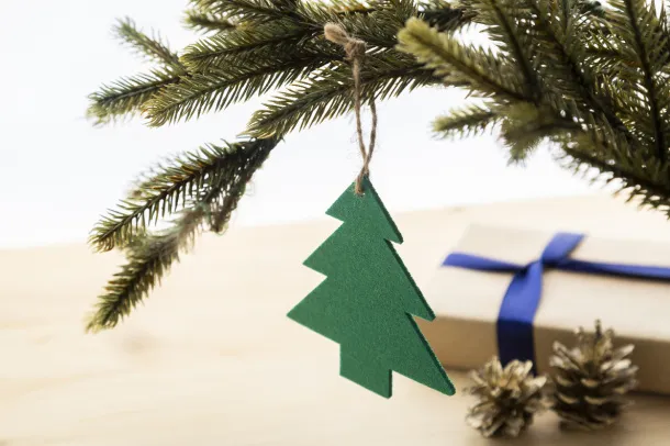 Joulox RPET Christmas tree ornament, snowflake Green