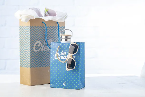 CreaShop M custom made paper shopping bag, medium White