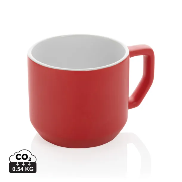  Moderna keramička šalica - XD Collection Crvena