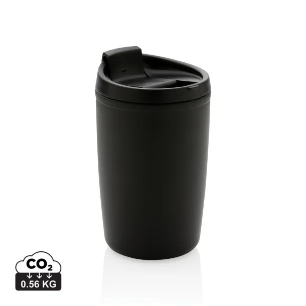  GRS čaša od recikliranog PP-a s poklopcem na preklop - XD Collection Crna