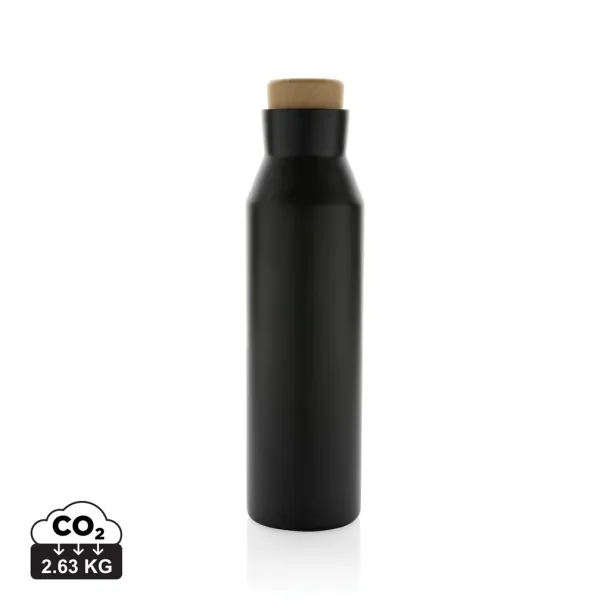  Gaia RCS certified recycled stainless steel vacuum bottle - XD Collection Black