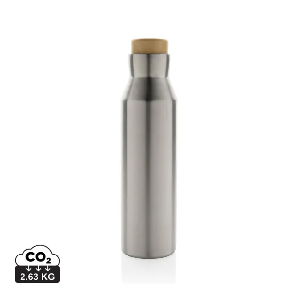 Gaia RCS certified recycled stainless steel vacuum bottle - XD Collection Silver