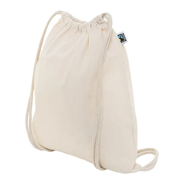 Ferdraw Fairtrade drawstring bag Natural