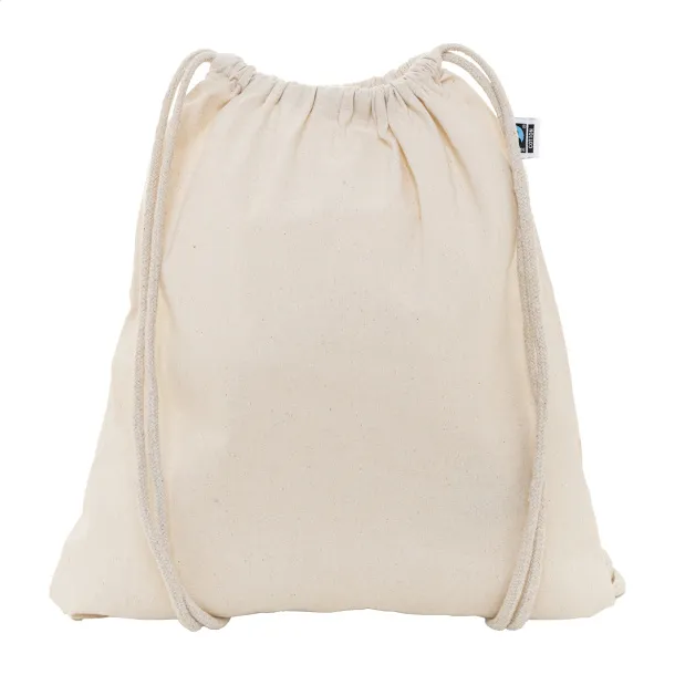 Ferdraw Fairtrade drawstring bag Natural