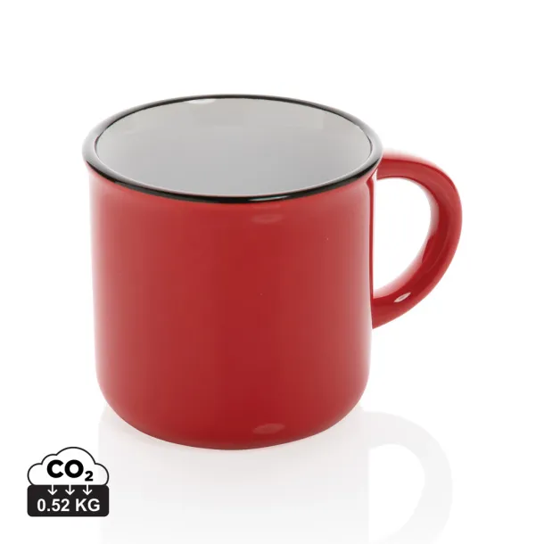  Vintage ceramic mug - XD Collection Crvena
