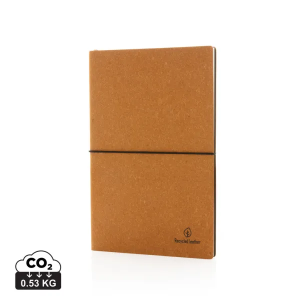  A5 recycled leather notebook - XD Collection Brown