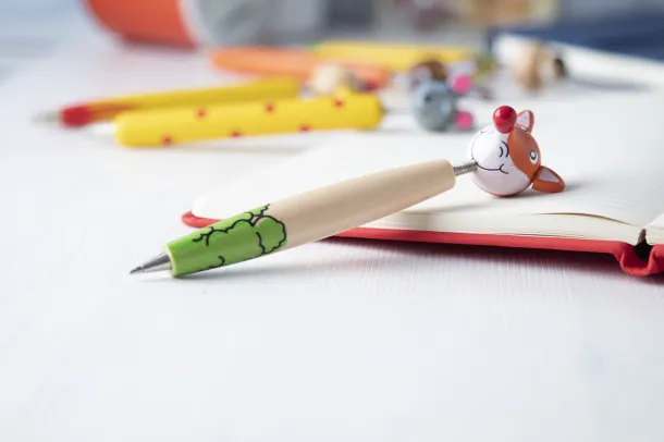 Zoom wooden ballpoint pen, rabbit Beige