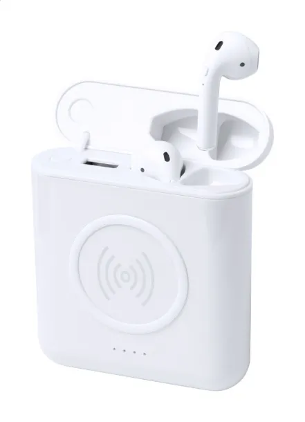 Repte power bank earphones White