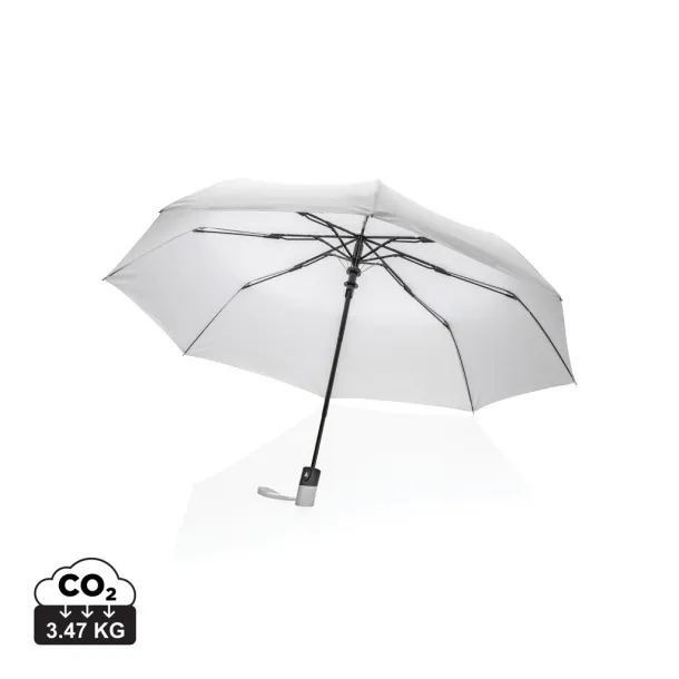  21" Impact AWARE™ RPET 190T mini auto open umbrella - XD Collection White