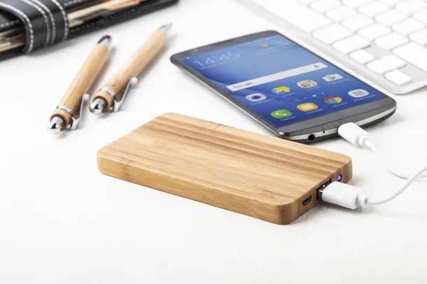 Bamboost USB prijenosna baterija Prirodna