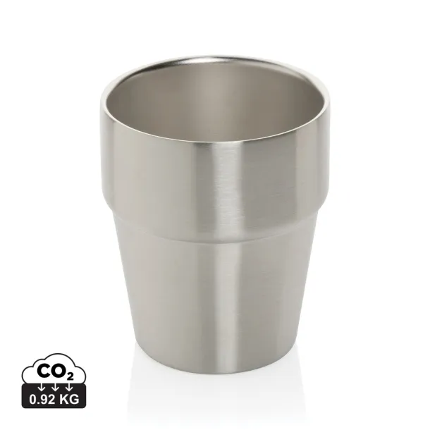  Clark RCS double wall coffee cup 300ML - XD Collection Silver