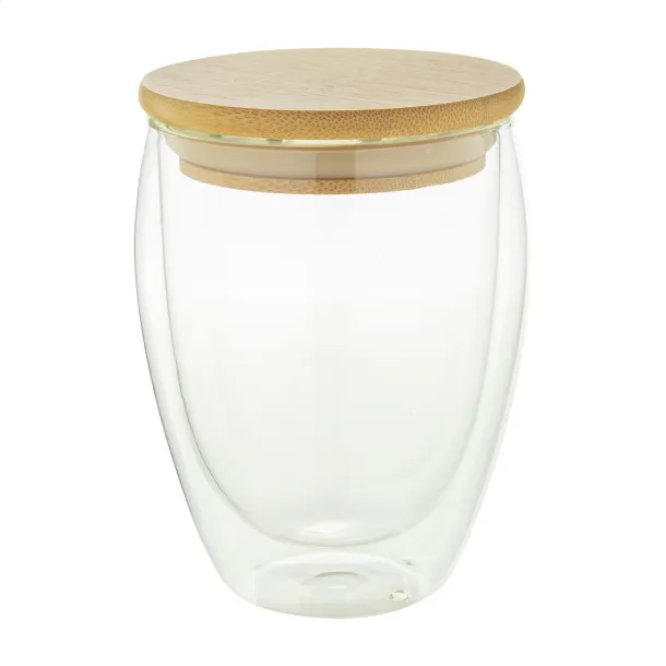 Bondina M glass thermo mug Transparent Natural