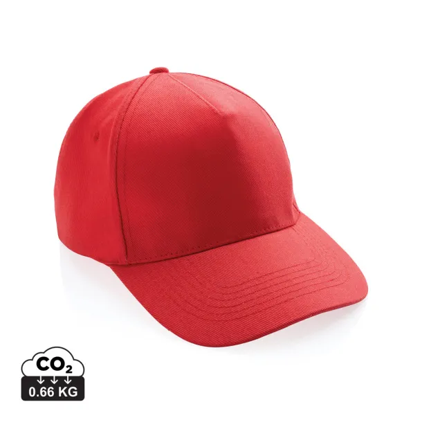 Impact 280gr kapa šilterica od recikliranog pamuka s AWARE™ tragačem - 5 panela - XD Collection luscious red