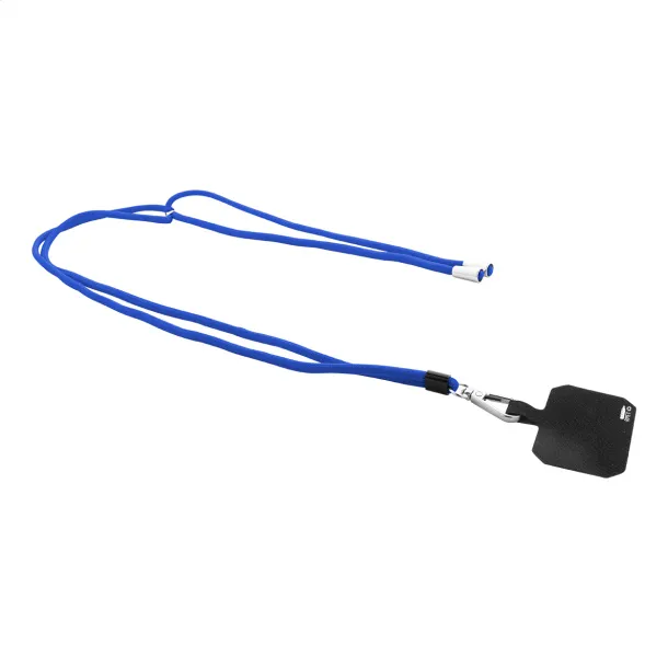 Corphon RPET mobile holder lanyard Blue