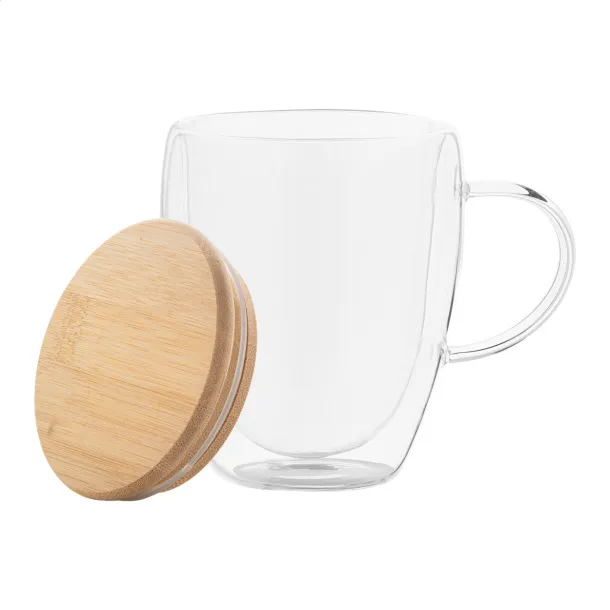 Grobina glass thermo mug Transparent Natural