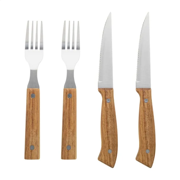 Tomahawk steak cutlery set Natural