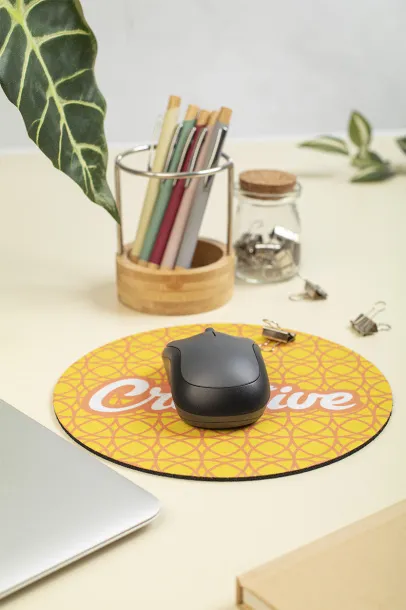 CreaFelt Cursor Round RPET personalizirana podloga za miš Bijela