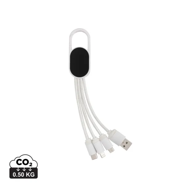  4 u 1 kabel s karabinom - XD Collection Bijela