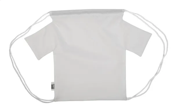 CreaDraw T Kids RPET custom drawstring bag for kids White