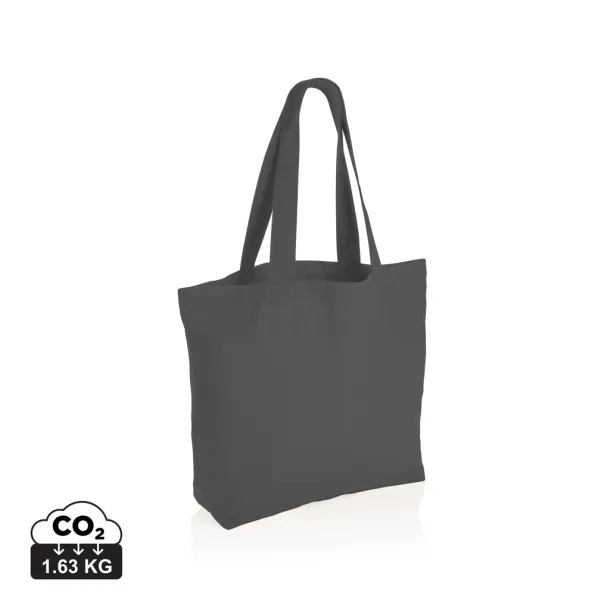  Impact AWARE™ recycled canvas shopper w/pocket 240gsm undyed - XD Collection Anthracite
