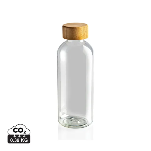  GRS RPET boca s FSC čepom od bambusa, 660ml - XD Collection Prozirno