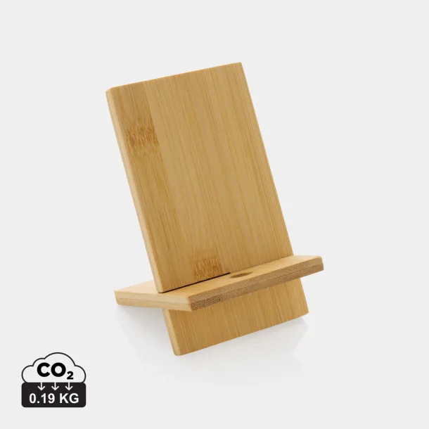  FSC® bamboo phone stand in FSC® kraft box - XD Collection Brown