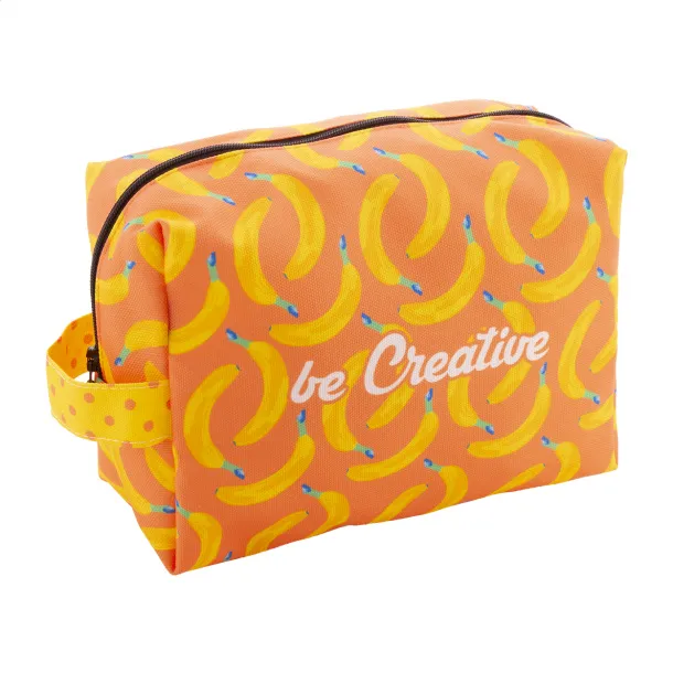 CreaBeauty Carry RPET custom cosmetic bag Black White