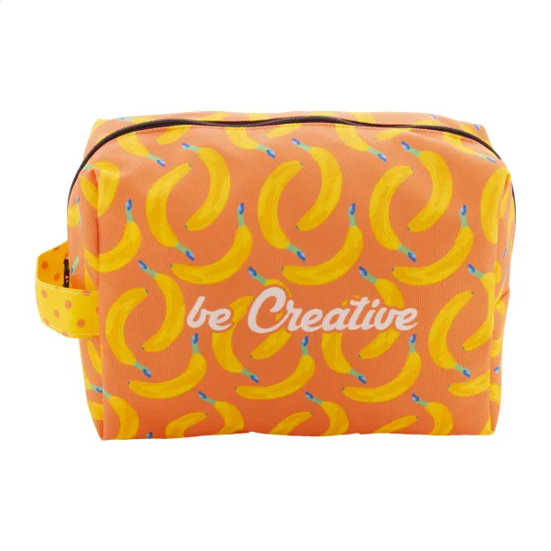CreaBeauty Carry RPET personalizirana toaletna torbica Crna Bijela