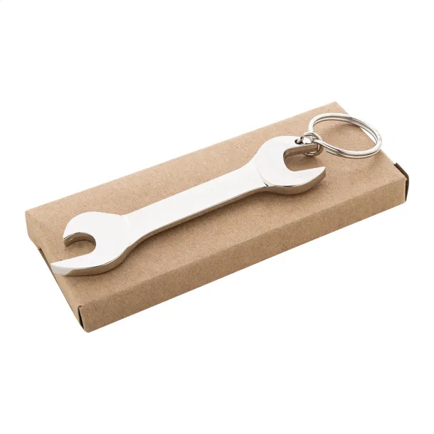 Fasten bottle opener keyring Silver