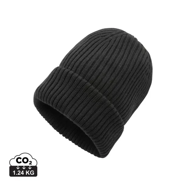  Impact AWARE™  Polylana® double knitted beanie - XD Collection Black