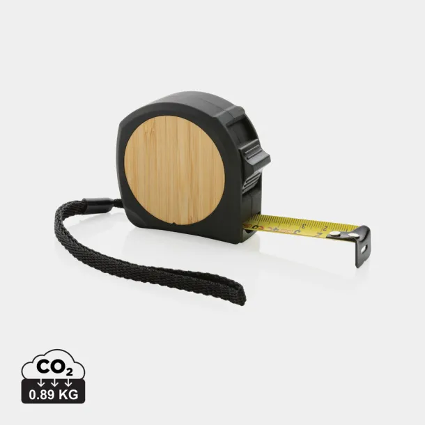 RCS recycled plastic FSC® bamboo tape 5M/19mm - XD Collection Black