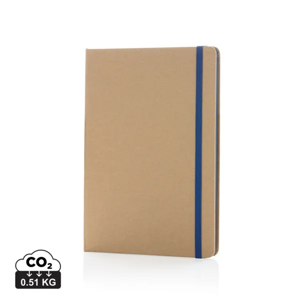  Eco-friendly A5 kraft notebook - XD Collection Blue