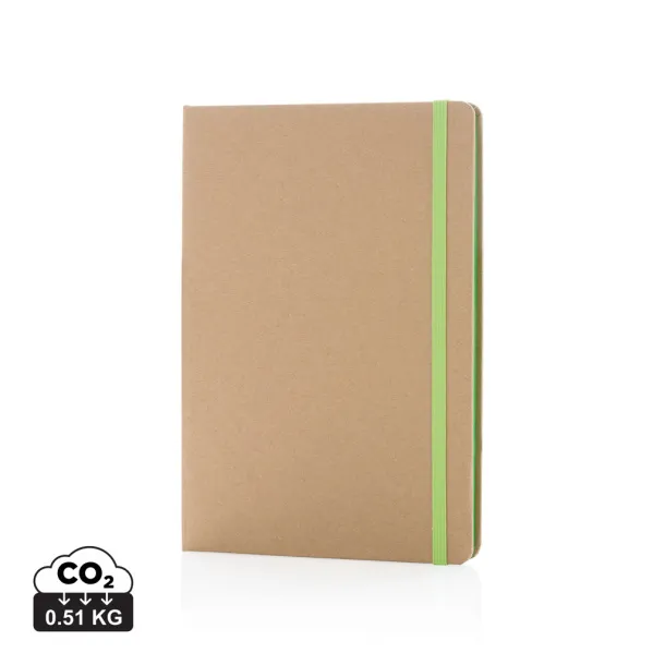  Eco-friendly A5 kraft notebook - XD Collection Green
