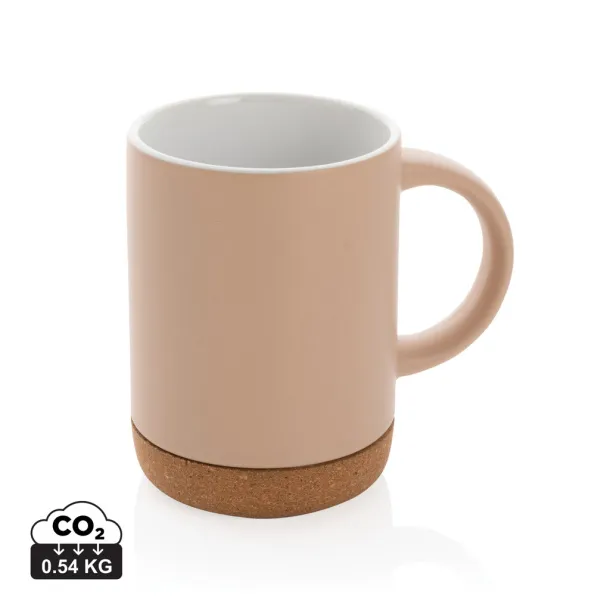  Ceramic mug with cork base - XD Collection brown, white