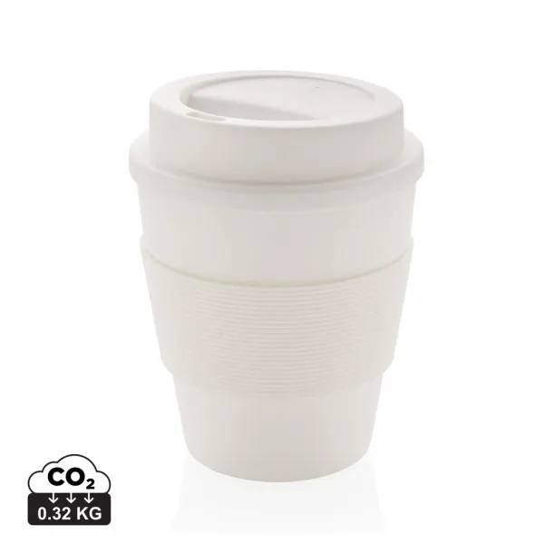  Reusable Coffee cup with screw lid 350ml - XD Collection White
