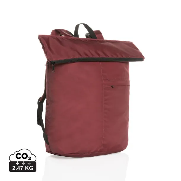  Dillon AWARE™ RPET lighweight foldable backpack - XD Collection Crvena