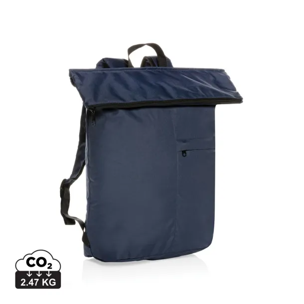  Dillon AWARE™ RPET lighweight foldable backpack - XD Collection navy