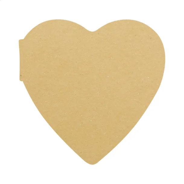 CreaStick Heart Eco custom sticky notepad Natural