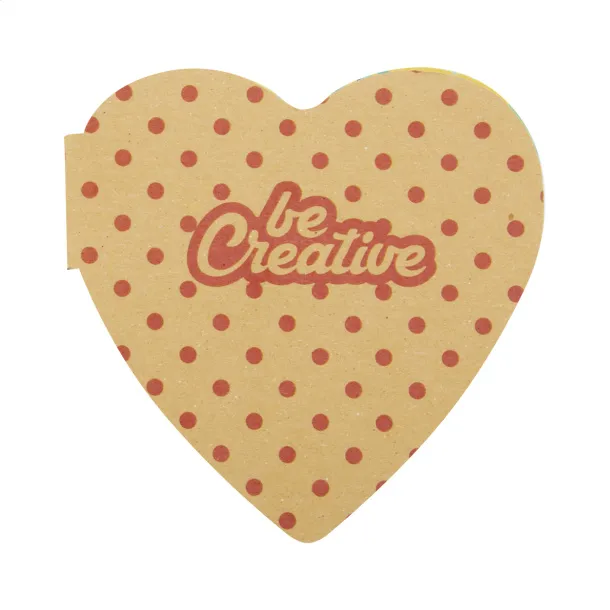 CreaStick Heart Eco custom sticky notepad Natural