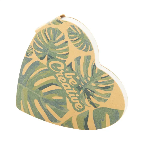 CreaStick Heart Eco custom sticky notepad Natural
