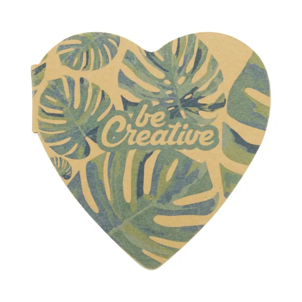CreaStick Heart Eco custom sticky notepad Natural