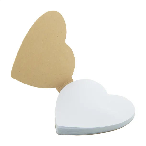 CreaStick Heart Eco custom sticky notepad Natural