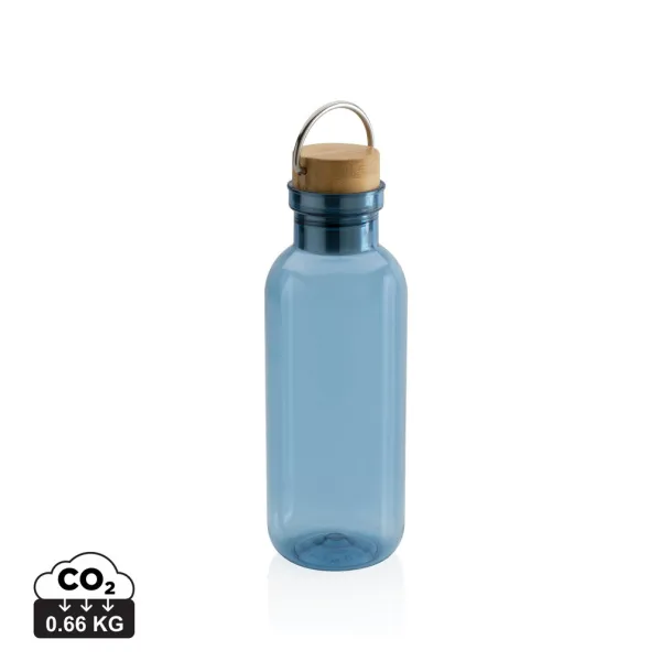  GRS RPET boca s poklopcem od FSC bambusa s ručkom, 680ml - XD Collection Plava